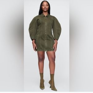Dresses | Cult Gaia X Gap Nwot Olive Green Zipup Dress | Poshmark